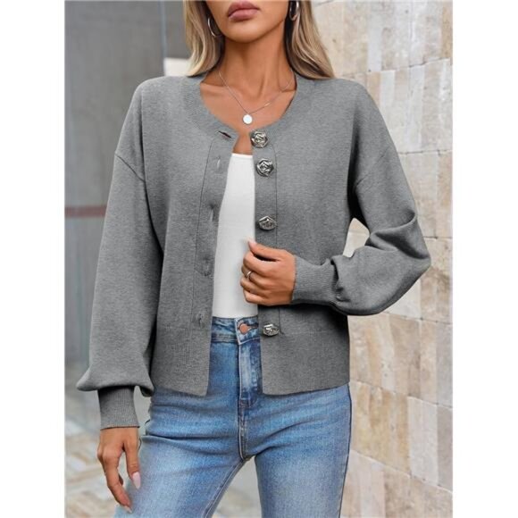 Knit Short Cardigan | Fall Winter Layering Essential - Picture 4 of 6